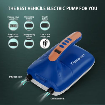 Electric SUP Pump with 20 PSI Auto Inflation