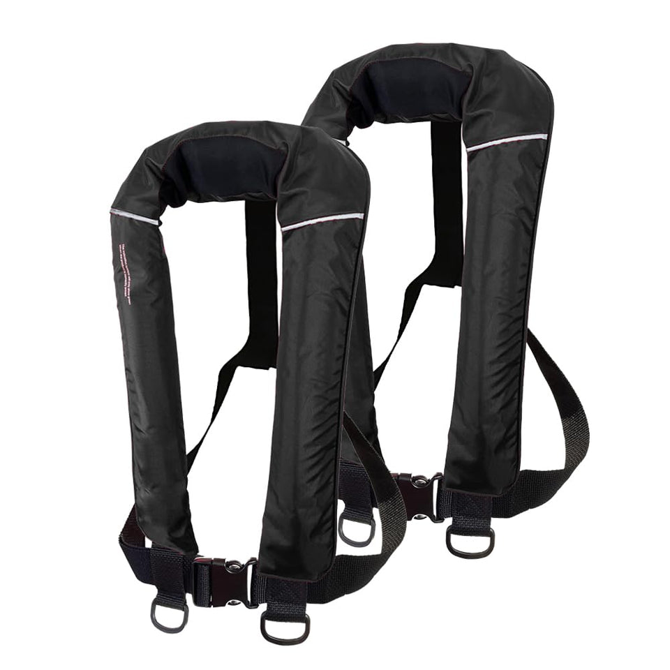 2Pcs/pack USCG Type V Approved Automatic Inflatable Life Jacket Vest with 33gram Cartridge for Adult
