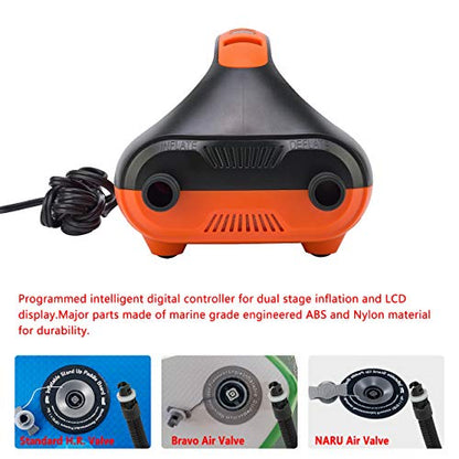 Electric SUP Pump with Dual-Stage 20 PSI Inflation