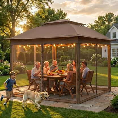 COOS BAY Pop Up Gazebo with Netting