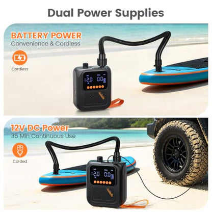 Rechargeable SUP Pump with 20 PSI Auto Shutoff