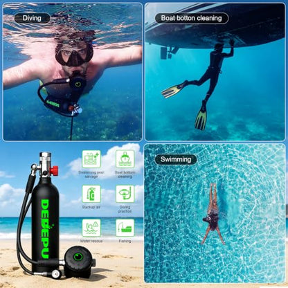 1L Mini Scuba Tank with Portable Air Cylinder