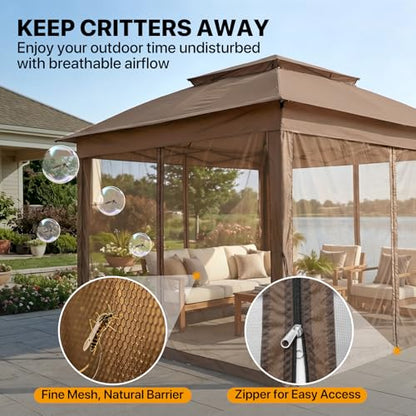 COOS BAY Pop Up Gazebo with Netting