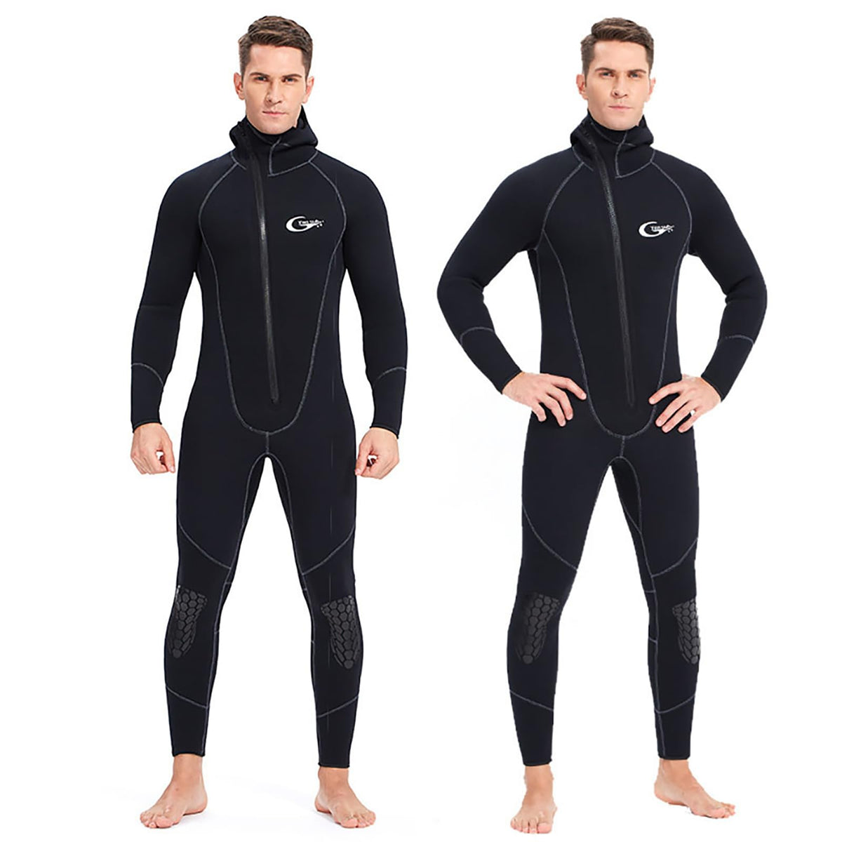 Wetsuits Men's Ultra Stretch 7Mm Neoprene Wetsuit, Winter Warm Front Zip Full Body Diving Suit for Snorkeling Scuba Diving Swimming Surfing