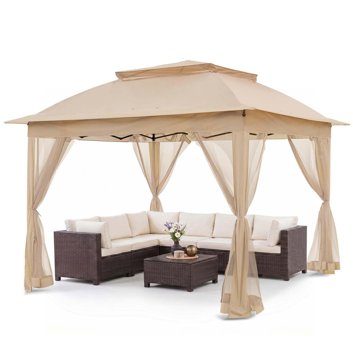 COOS BAY Pop Up Gazebo with Netting