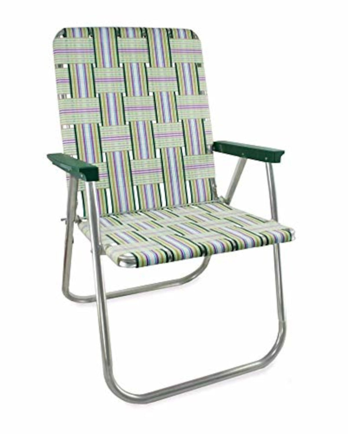 Lawn Chair USA Folding Aluminum Outdoor Patio Lawn Chair | Heavy-Duty Webbed Chairs for Camping, Sports, Beach, Yard & Tailgating | Lightweight Portable | Classic