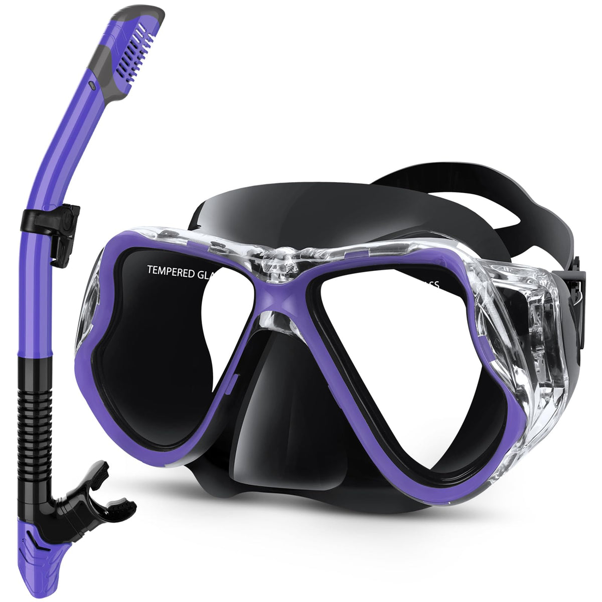 Greatever Snorkeling Gear for Adults Kids, Dry Snorkel Mask Set Anti-Fog
