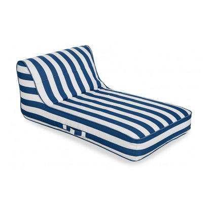 Upholstered Pool Lounger with Reclining Backrest