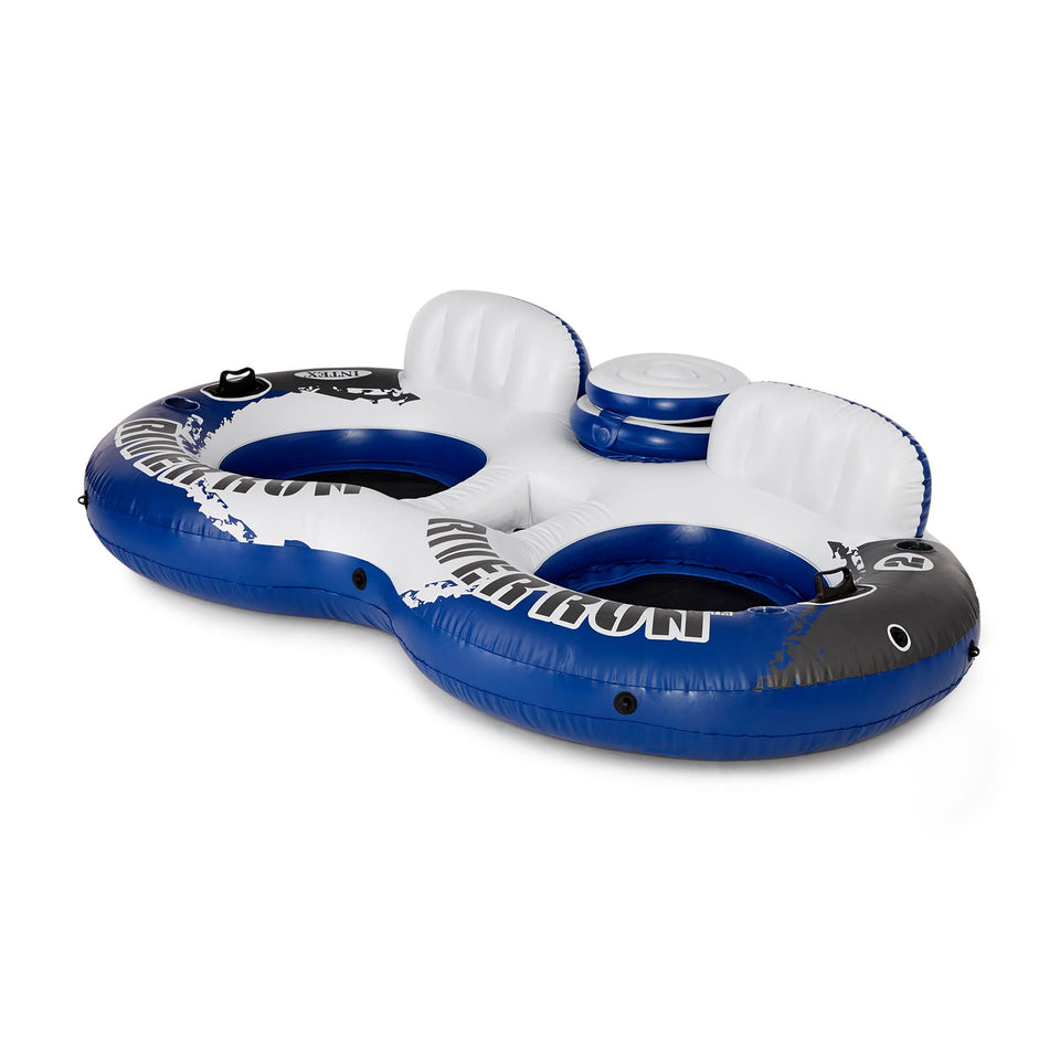 INTEX River Run 2 Inflatable 2-Person Floating Lake Lounge, 3-Pack