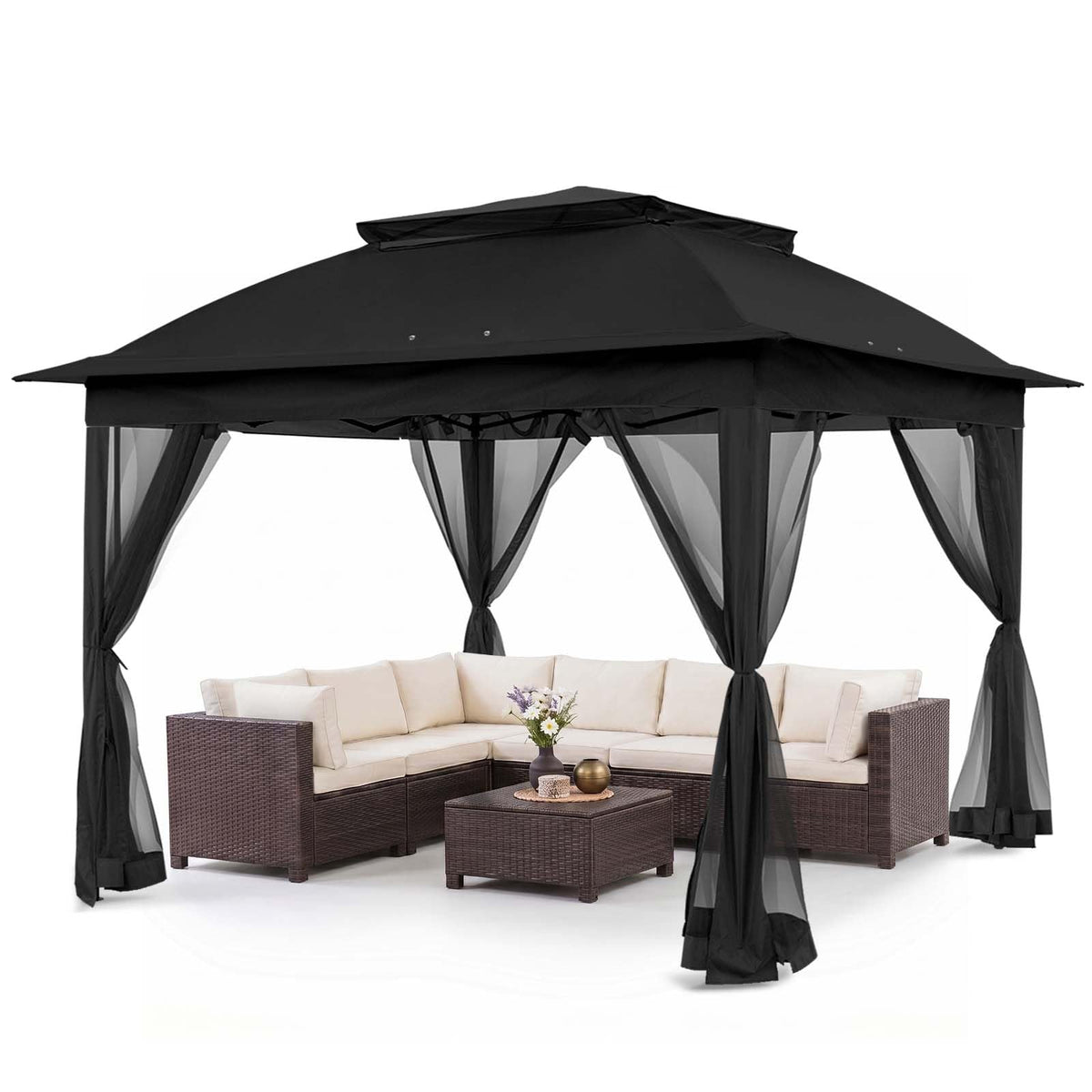 COOS BAY Pop Up Gazebo with Netting