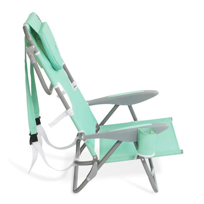 Ostrich The Heavy-Duty Backpacker, Portable Beach Chair w/Face Hole,4 Pack