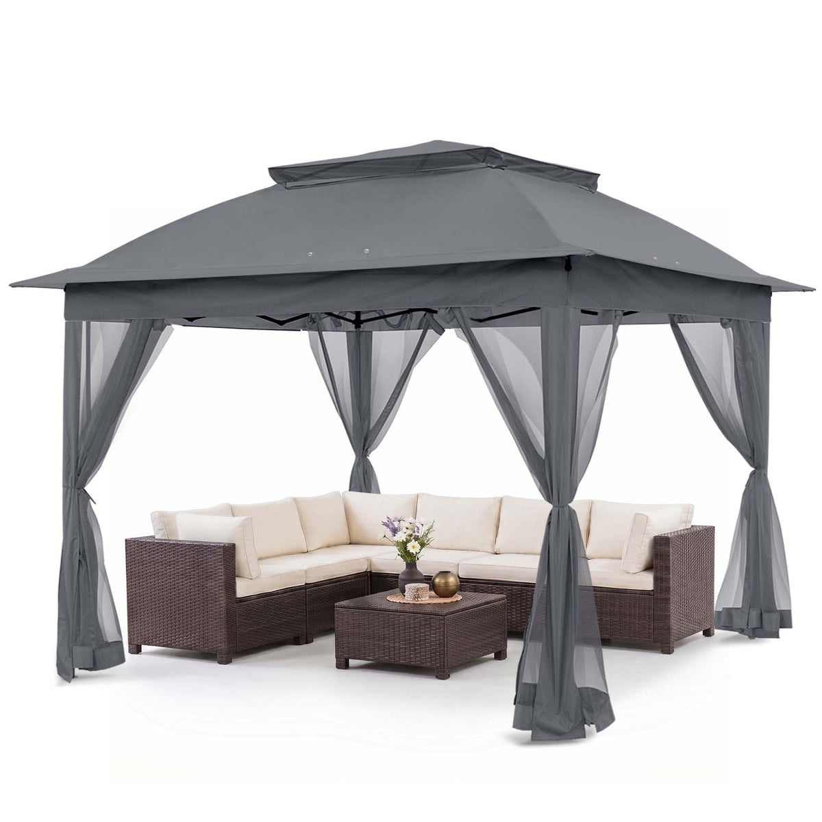 COOS BAY Pop Up Gazebo with Netting
