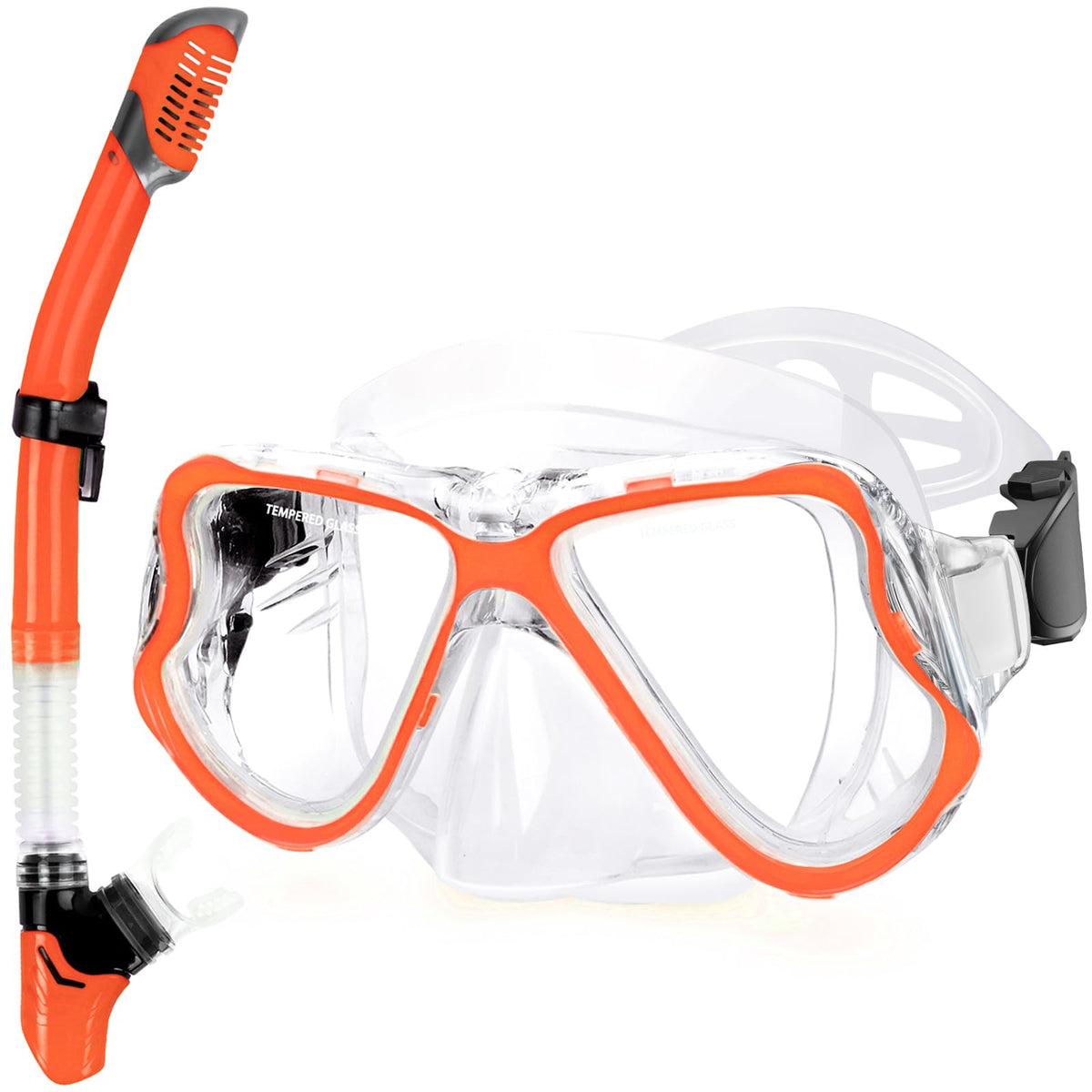 Greatever Snorkeling Gear for Adults Kids, Dry Snorkel Mask Set Anti-Fog