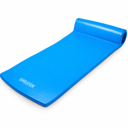TRC Recreation Sunsation 1.75" Thick Foam Pool Float Lounger w/ Headrest for Lounging & Sunbathing in Swimming Pools, Beaches & Lakes, 70" x 26