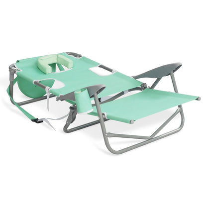 Ostrich The Heavy-Duty Backpacker, Portable Beach Chair w/Face Hole,4 Pack