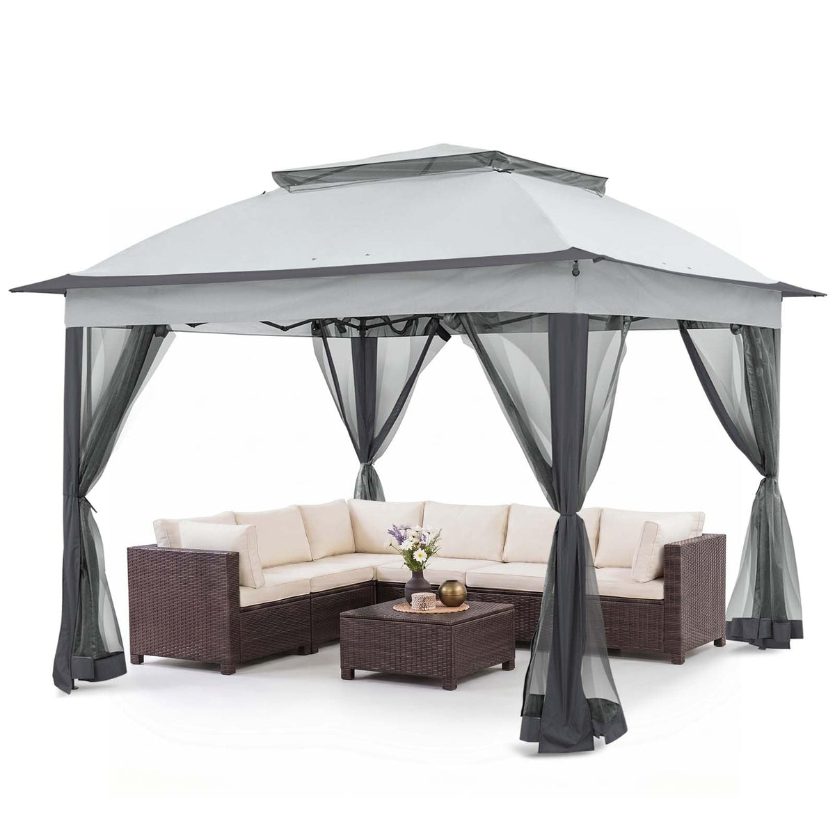 COOS BAY Pop Up Gazebo with Netting