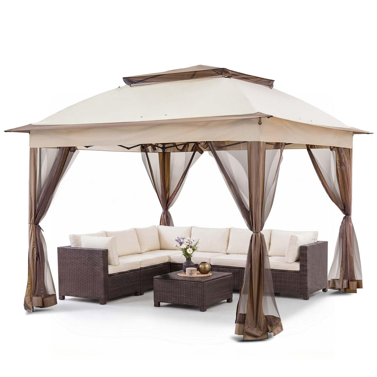COOS BAY Pop Up Gazebo with Netting
