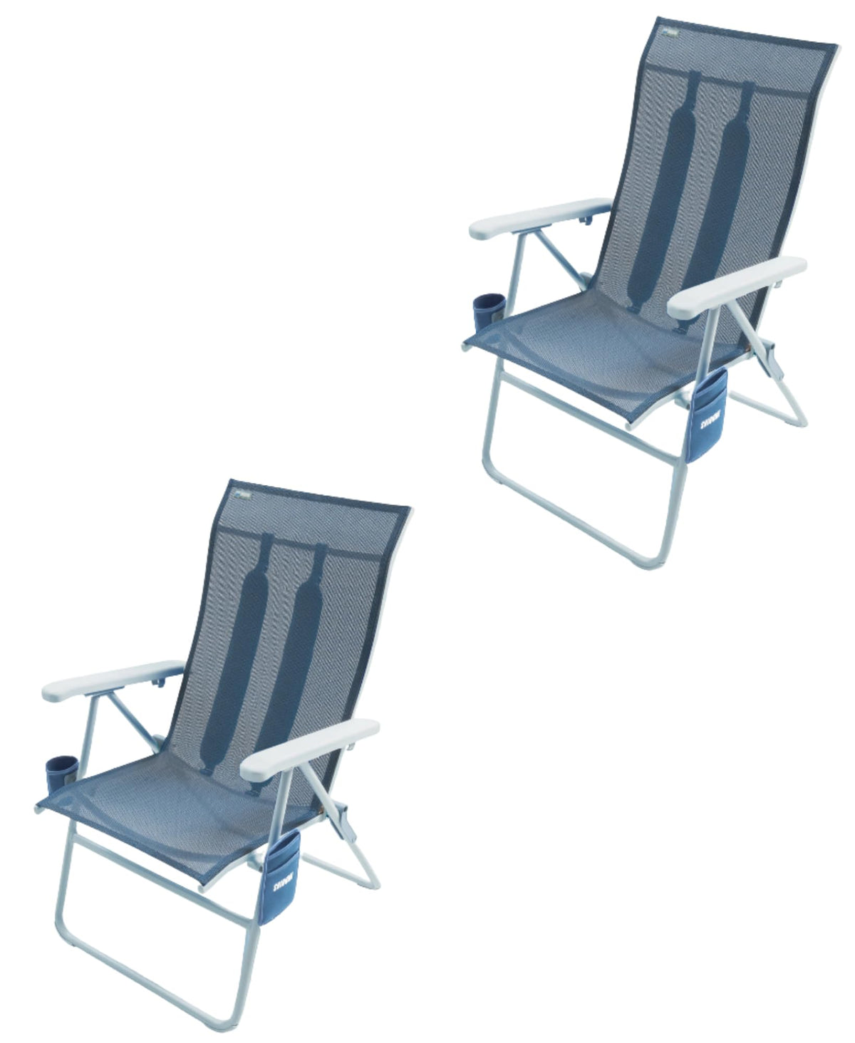 Shibumi Tall Beach Chair for Adults & Seniors, 17 Inch High Seat, 400 lb Heavy Duty High Back Reclining Beach Chair, Lightweight Folding, Padded Backpack Straps, Cup Holder, Plus Size Aluminum Frame