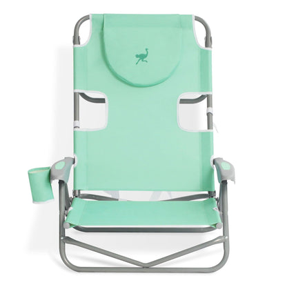 Ostrich The Heavy-Duty Backpacker, Portable Beach Chair w/Face Hole,4 Pack