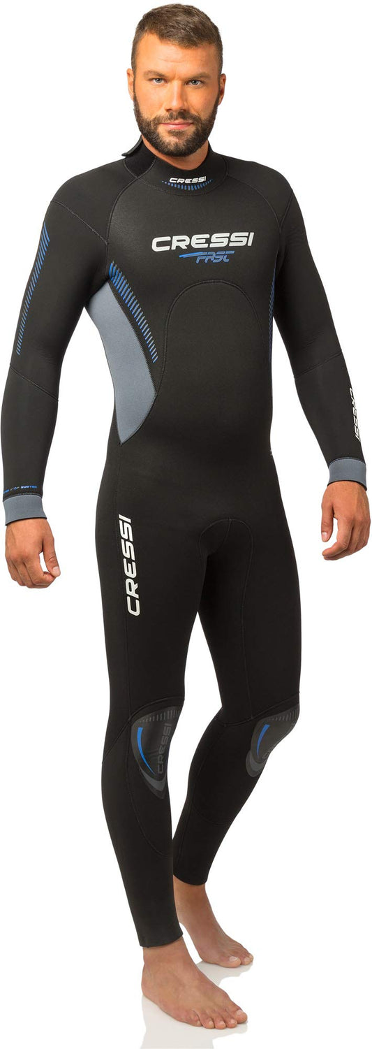 Cressi Men's Full Wetsuit Back-Zip for Scuba Diving & Water Activities - Fast 7mm: Designed in Italy