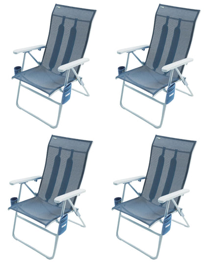 Shibumi Tall Beach Chair for Adults & Seniors, 17 Inch High Seat, 400 lb Heavy Duty High Back Reclining Beach Chair, Lightweight Folding, Padded Backpack Straps, Cup Holder, Plus Size Aluminum Frame