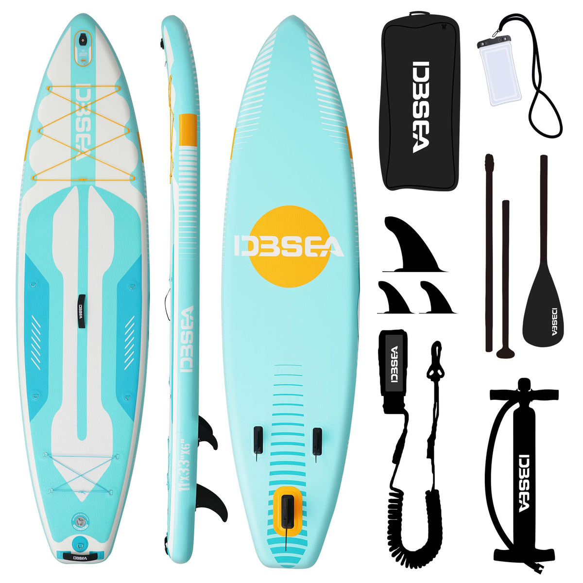 D3SEA Extra Wide Inflatable Stand Up Paddle Board