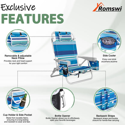 Romswi Extra Wide Beach Chair