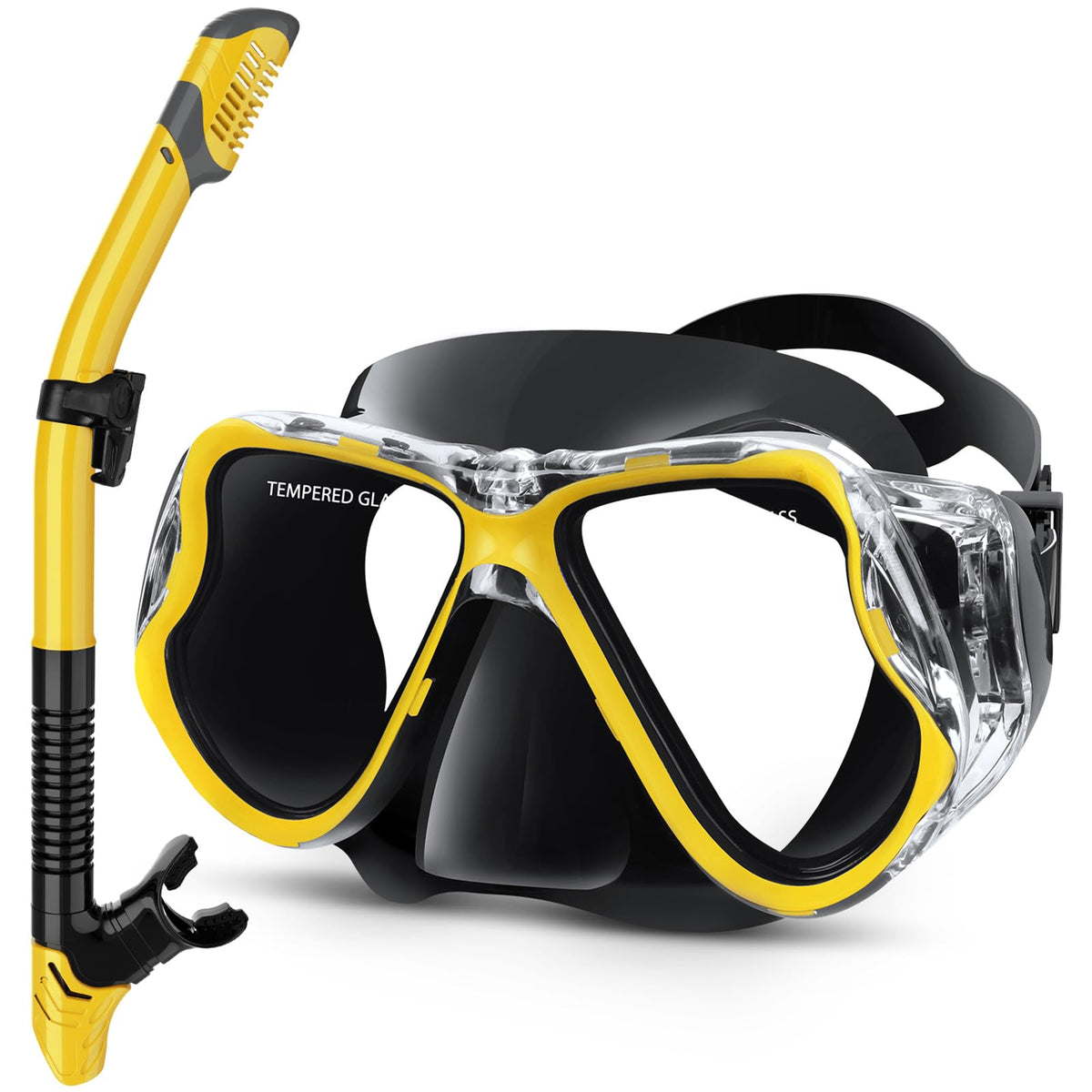 Greatever Snorkeling Gear for Adults Kids, Dry Snorkel Mask Set Anti-Fog