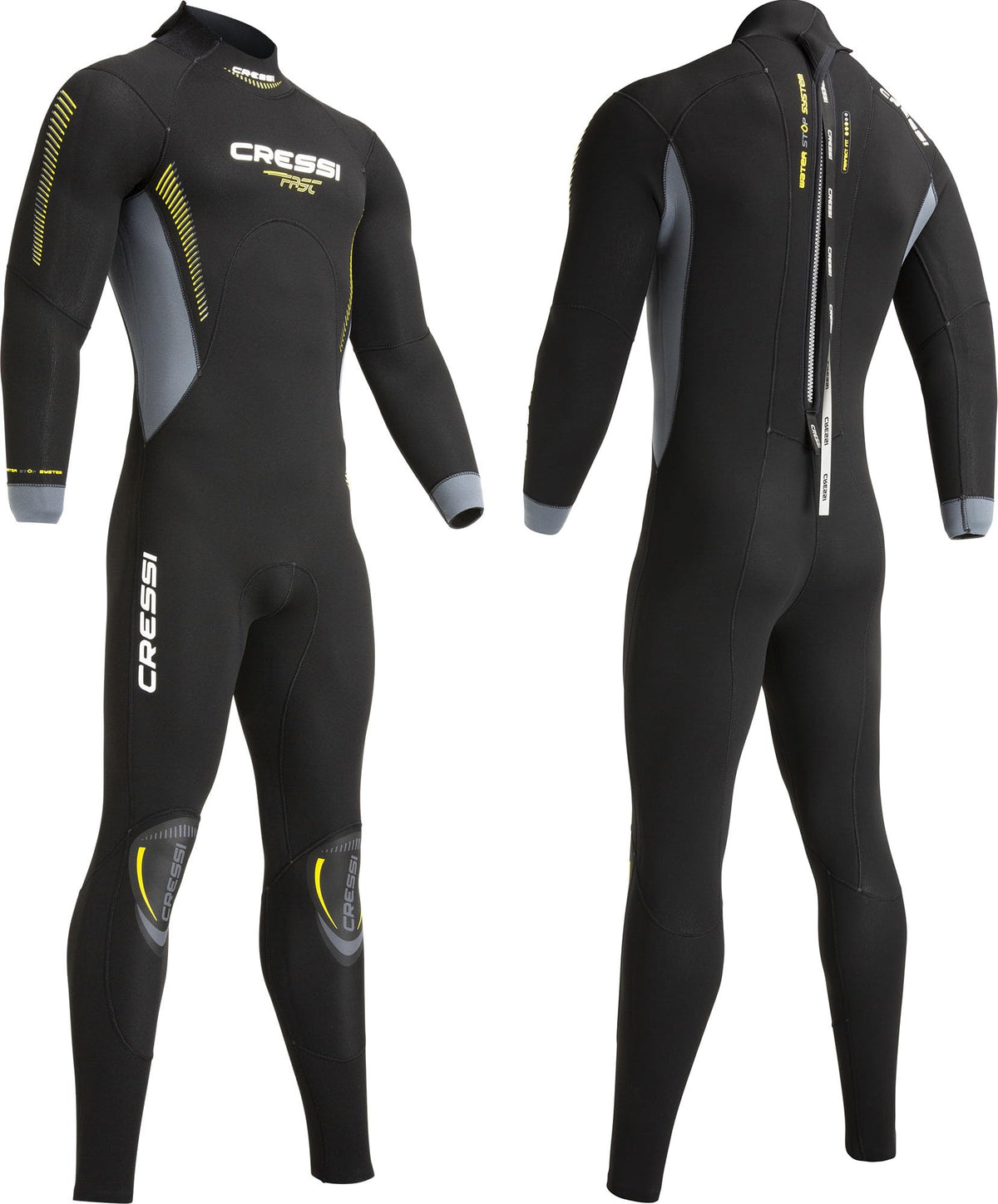 Cressi Men's Full Wetsuit Back-Zip for Scuba Diving & Water Activities - Fast 7mm: Designed in Italy