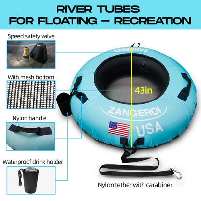 Heavy-Duty River Tube with Durable Rubber Build