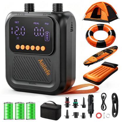 Rechargeable SUP Pump with 20 PSI Auto Shutoff