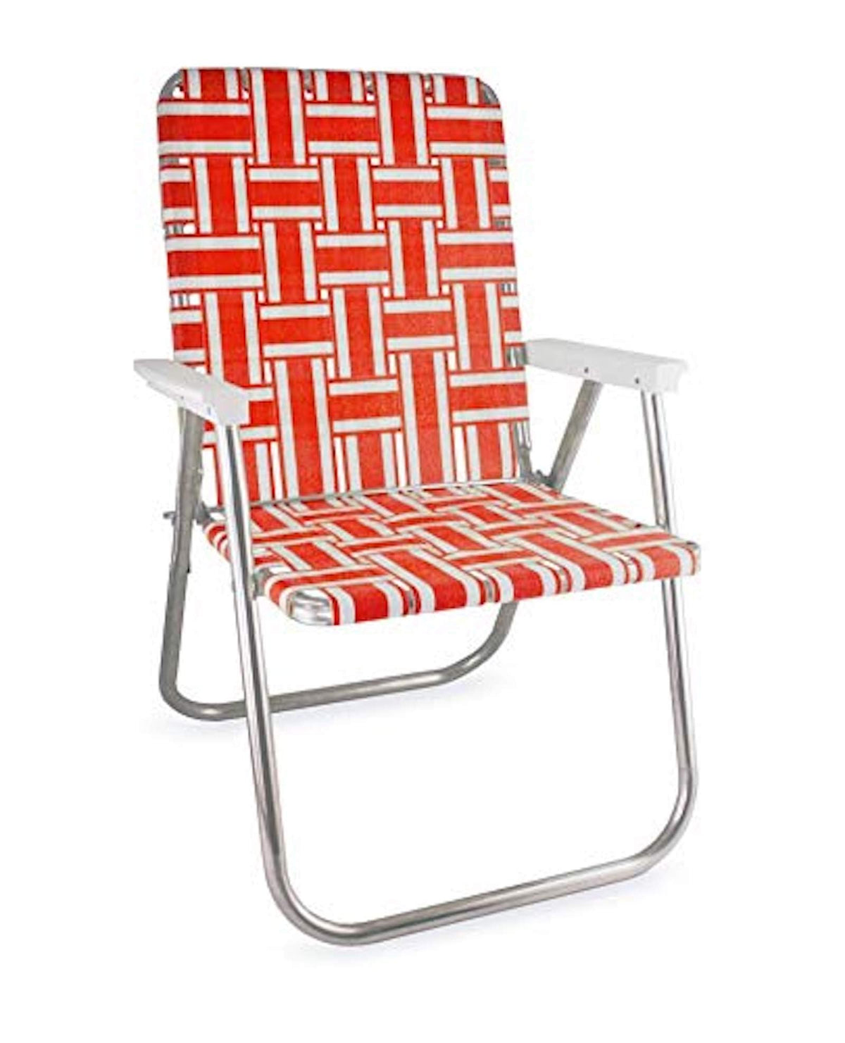 Lawn Chair USA Folding Aluminum Outdoor Patio Lawn Chair | Heavy-Duty Webbed Chairs for Camping, Sports, Beach, Yard & Tailgating | Lightweight Portable | Classic