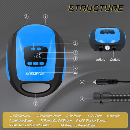 Electric SUP Pump with 20 PSI Auto Shutoff