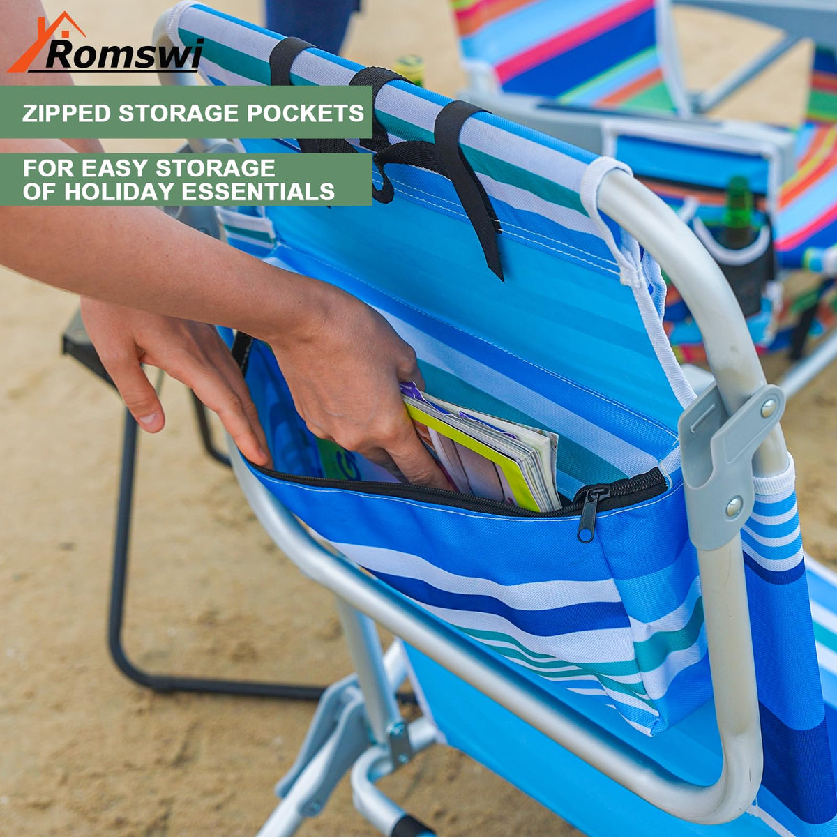Romswi Extra Wide Beach Chair