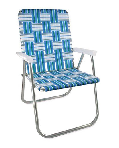 Lawn Chair USA Folding Aluminum Outdoor Patio Lawn Chair | Heavy-Duty Webbed Chairs for Camping, Sports, Beach, Yard & Tailgating | Lightweight Portable | Classic