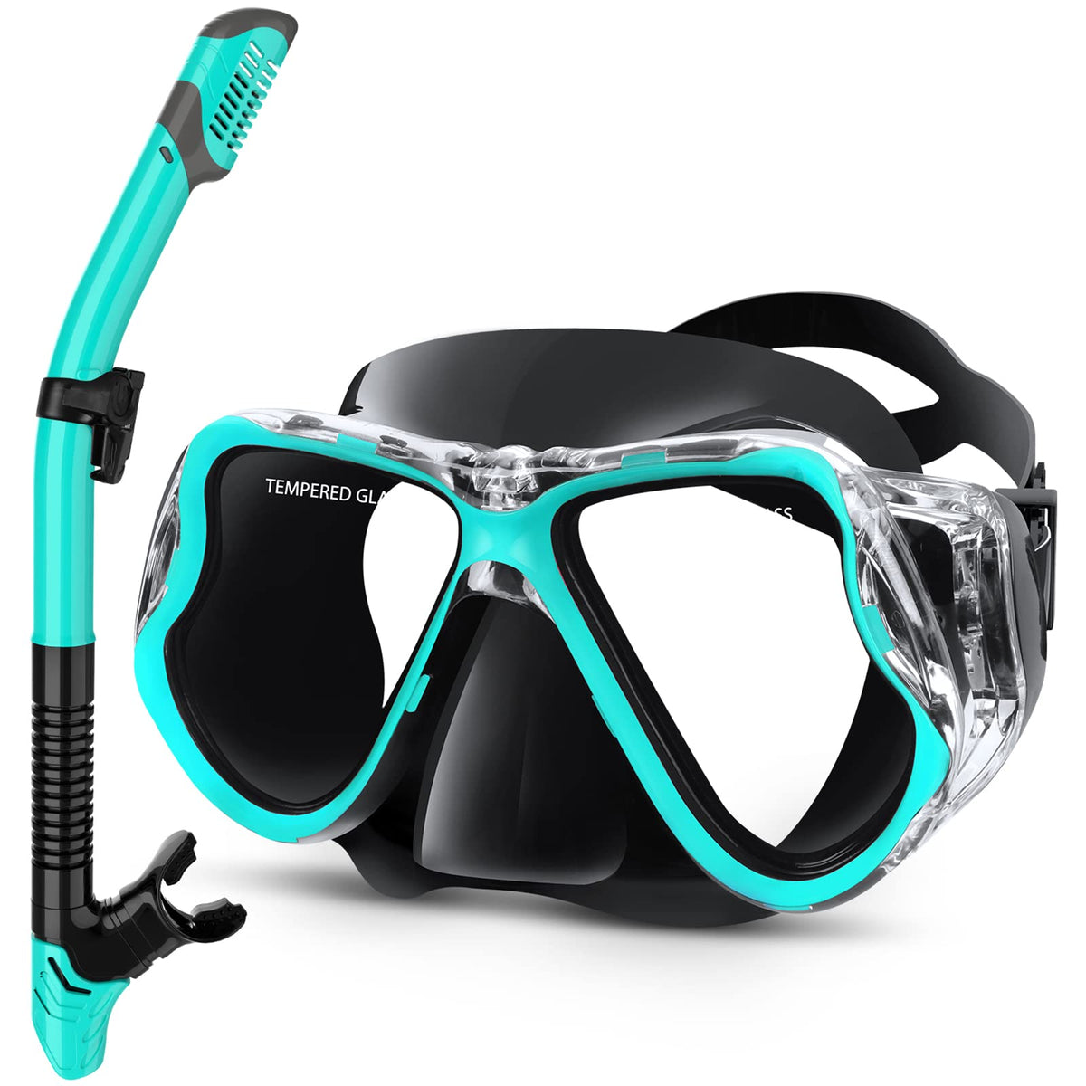 Greatever Snorkeling Gear for Adults Kids, Dry Snorkel Mask Set Anti-Fog