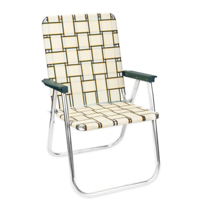 Lawn Chair USA Folding Aluminum Outdoor Patio Lawn Chair | Heavy-Duty Webbed Chairs for Camping, Sports, Beach, Yard & Tailgating | Lightweight Portable | Classic