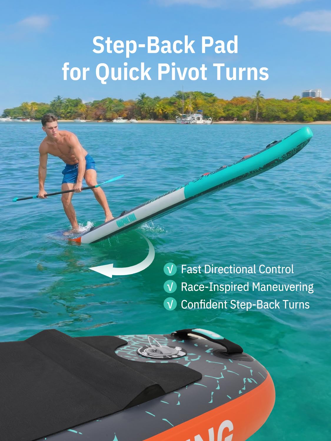 Niphean 12'6'' Inflatable Paddle Board with Accessories Touring SUP