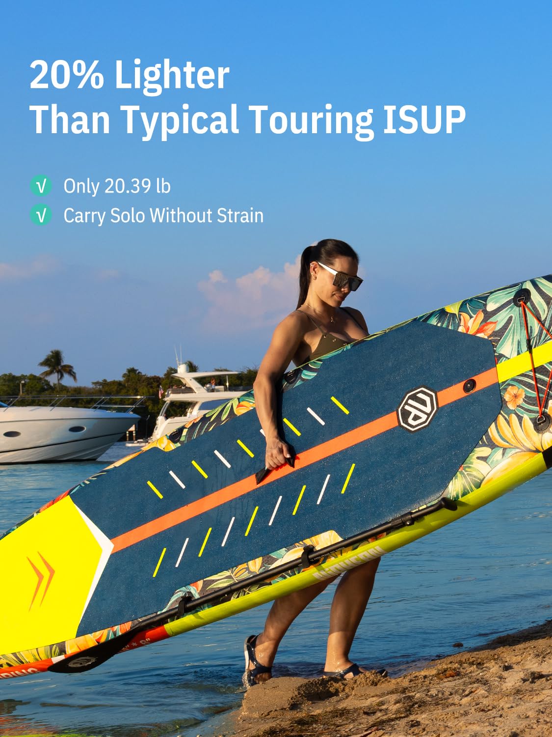 Niphean 12'6'' Inflatable Paddle Board with Accessories Touring SUP