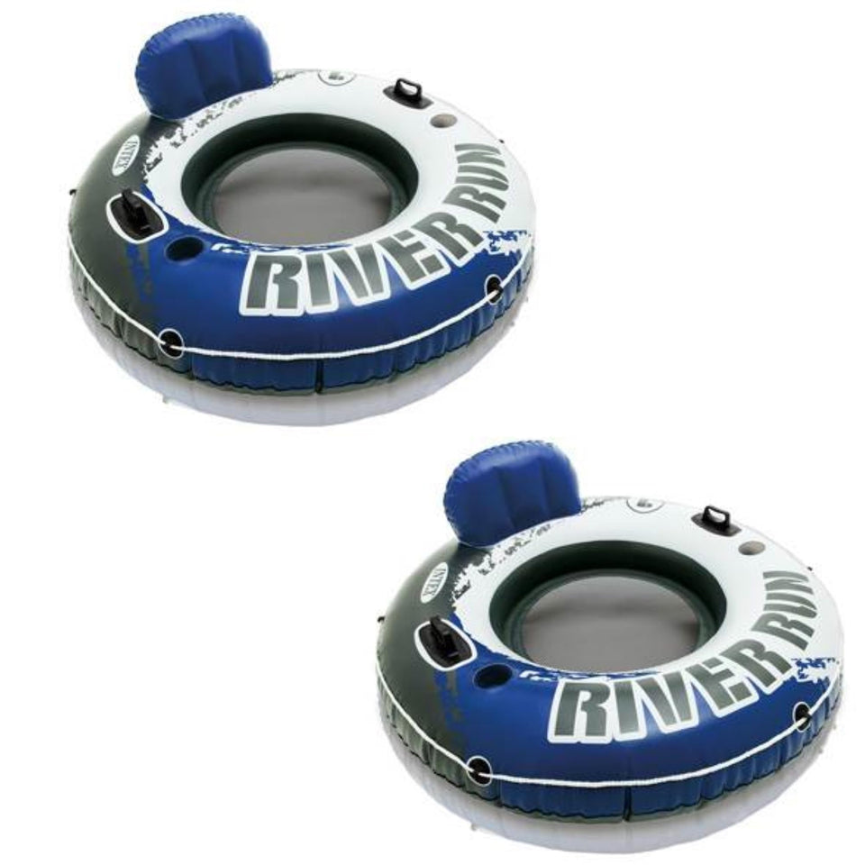 INTEX River Run 1 Inflatable Floating Lake Lounge for Adults, 2-Pack
