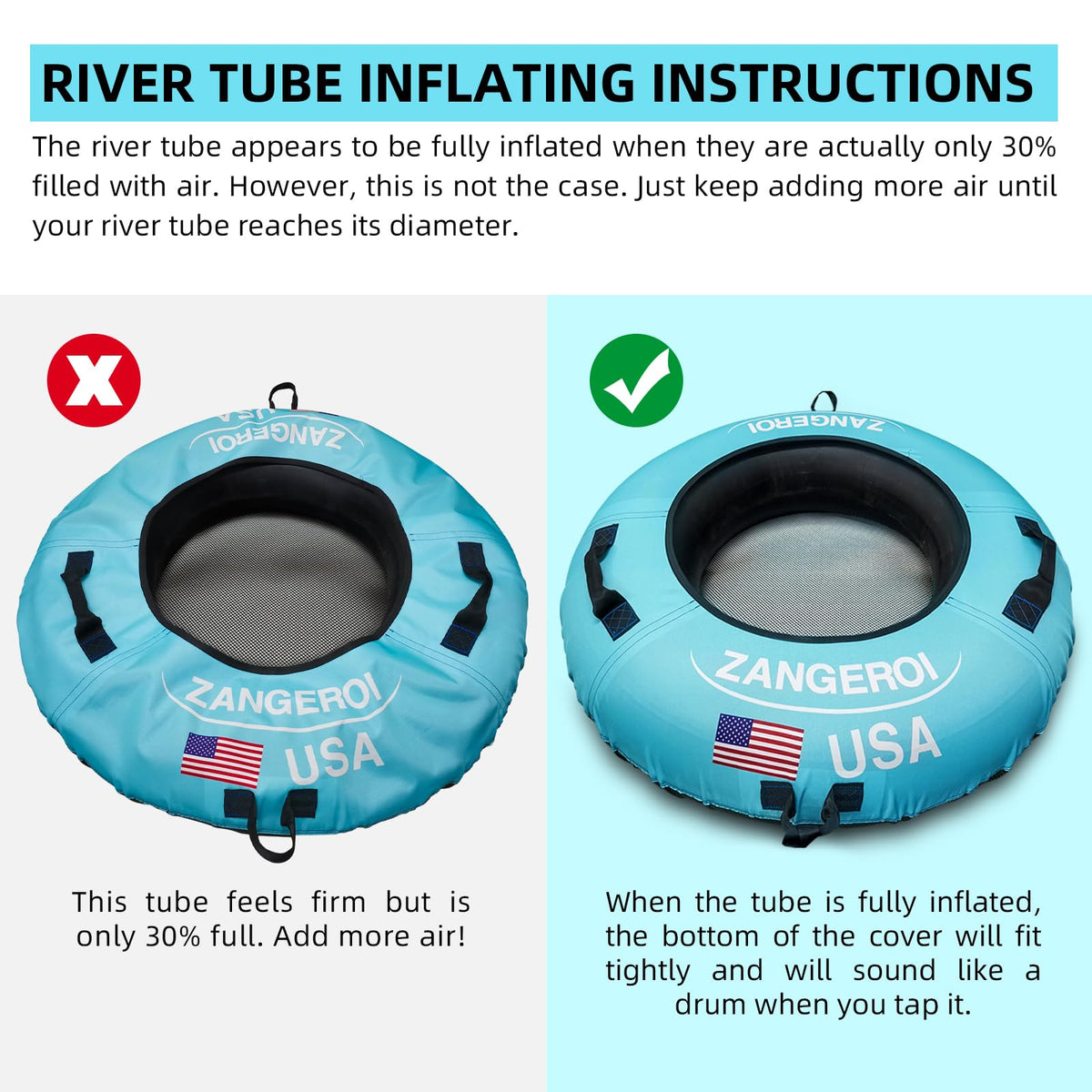 Heavy-Duty River Tube with Durable Rubber Build