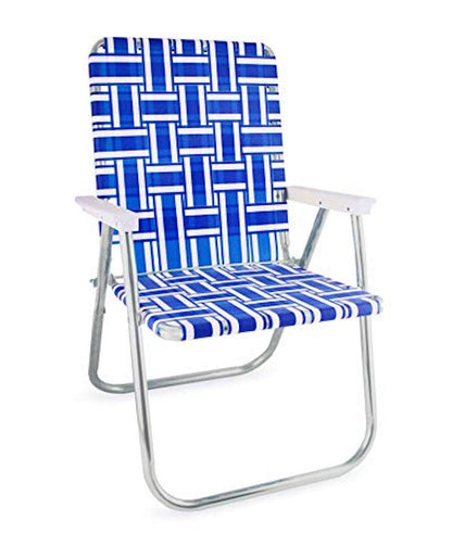 Lawn Chair USA Folding Aluminum Outdoor Patio Lawn Chair | Heavy-Duty Webbed Chairs for Camping, Sports, Beach, Yard & Tailgating | Lightweight Portable | Classic