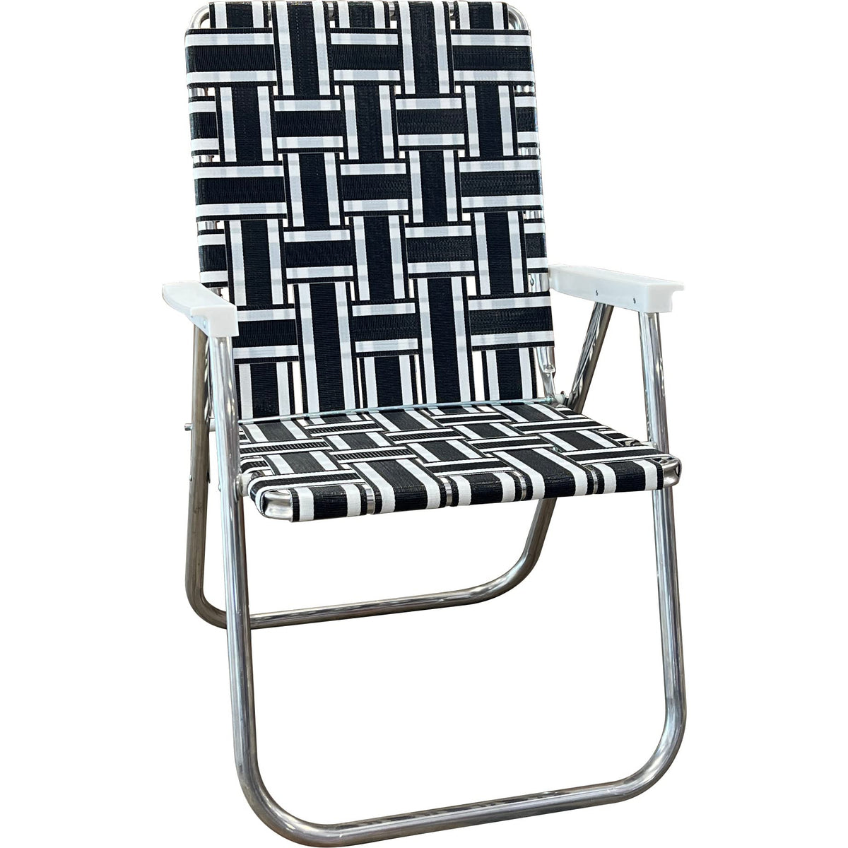 Lawn Chair USA Folding Aluminum Outdoor Patio Lawn Chair | Heavy-Duty Webbed Chairs for Camping, Sports, Beach, Yard & Tailgating | Lightweight Portable | Classic
