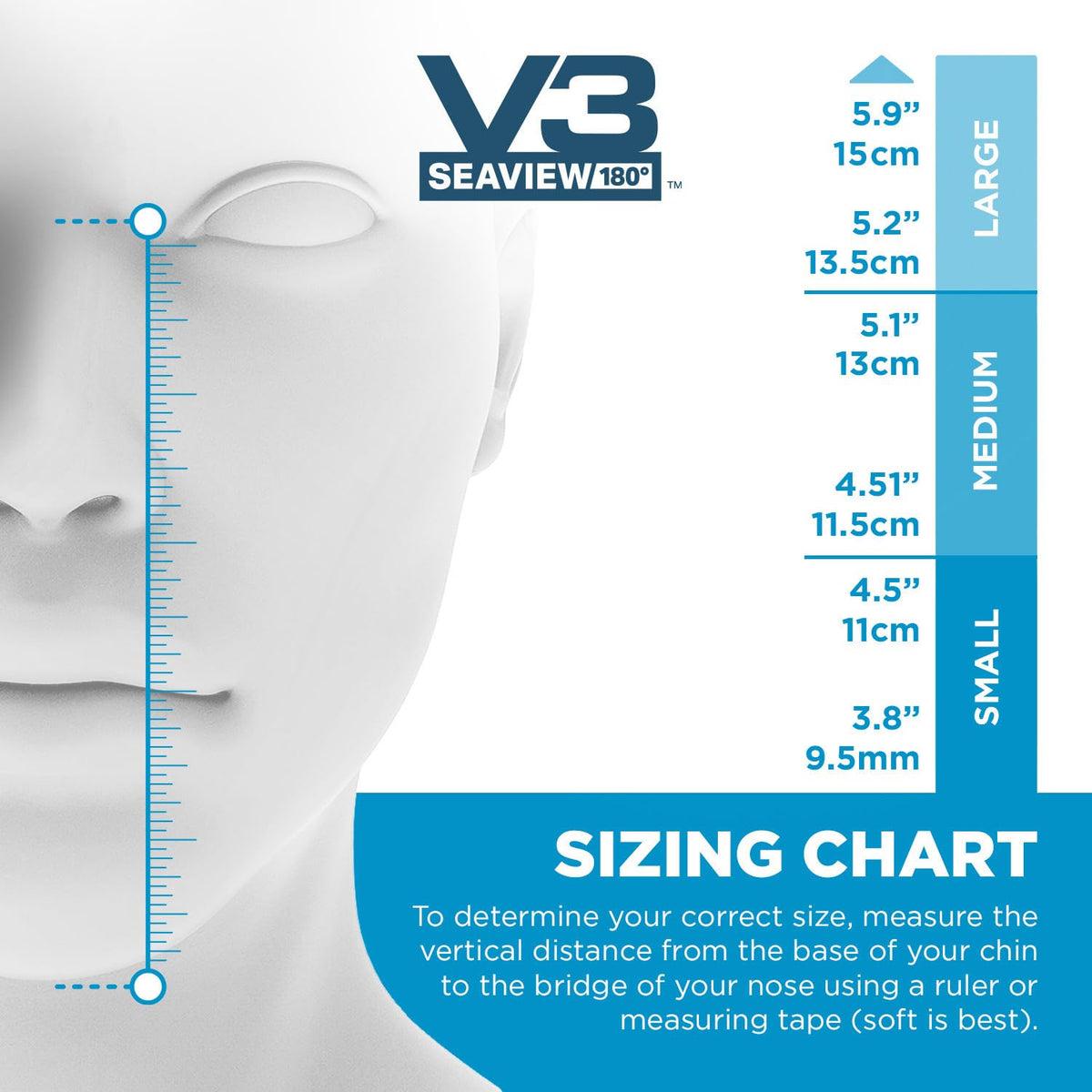Seaview 180 V3 Full Face Snorkel Mask - Snorkeling Gear for Adults