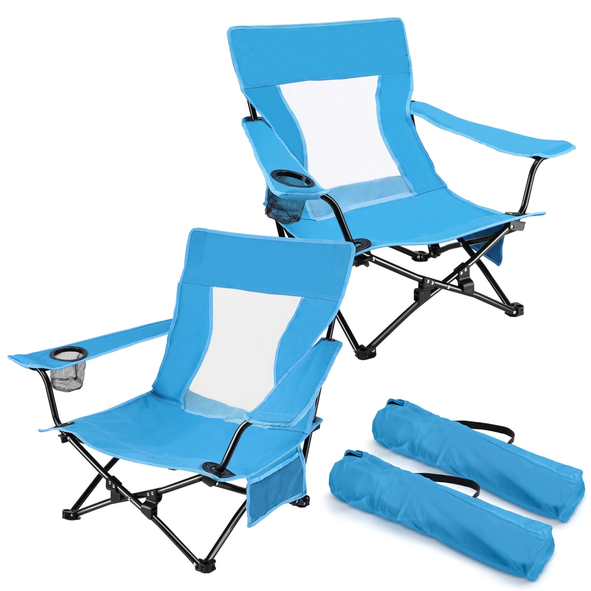 Joyfair Beach Camping Chair (2 Pack), Folding Chair for Adults