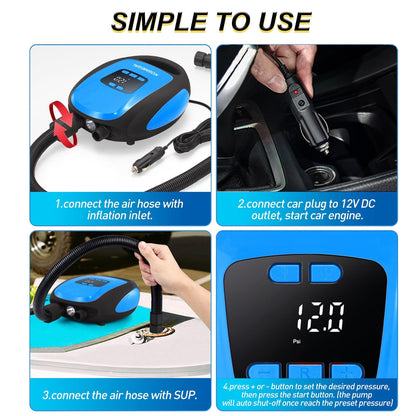 Electric SUP Pump with 20 PSI Auto Shutoff