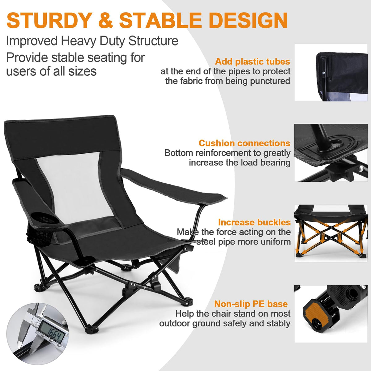Joyfair Beach Camping Chair (2 Pack), Folding Chair for Adults