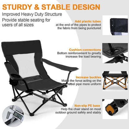 Joyfair Beach Camping Chair (2 Pack), Folding Chair for Adults