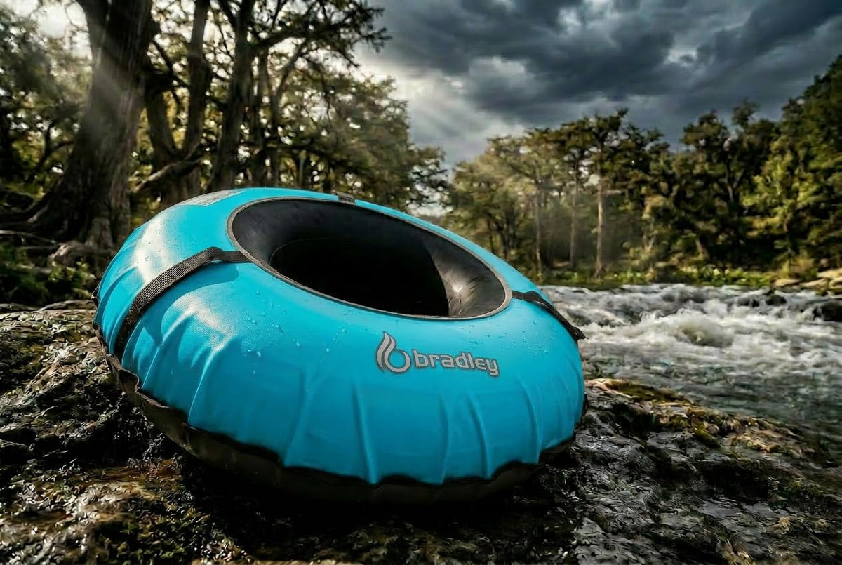 Pack of Two Bradley Heavy Duty Tubes for Floating the River; Whitewater Water Tube; Rubber Inner Tube with Cover for River Floating; Linking Tandem River Tubes; River raft Tube