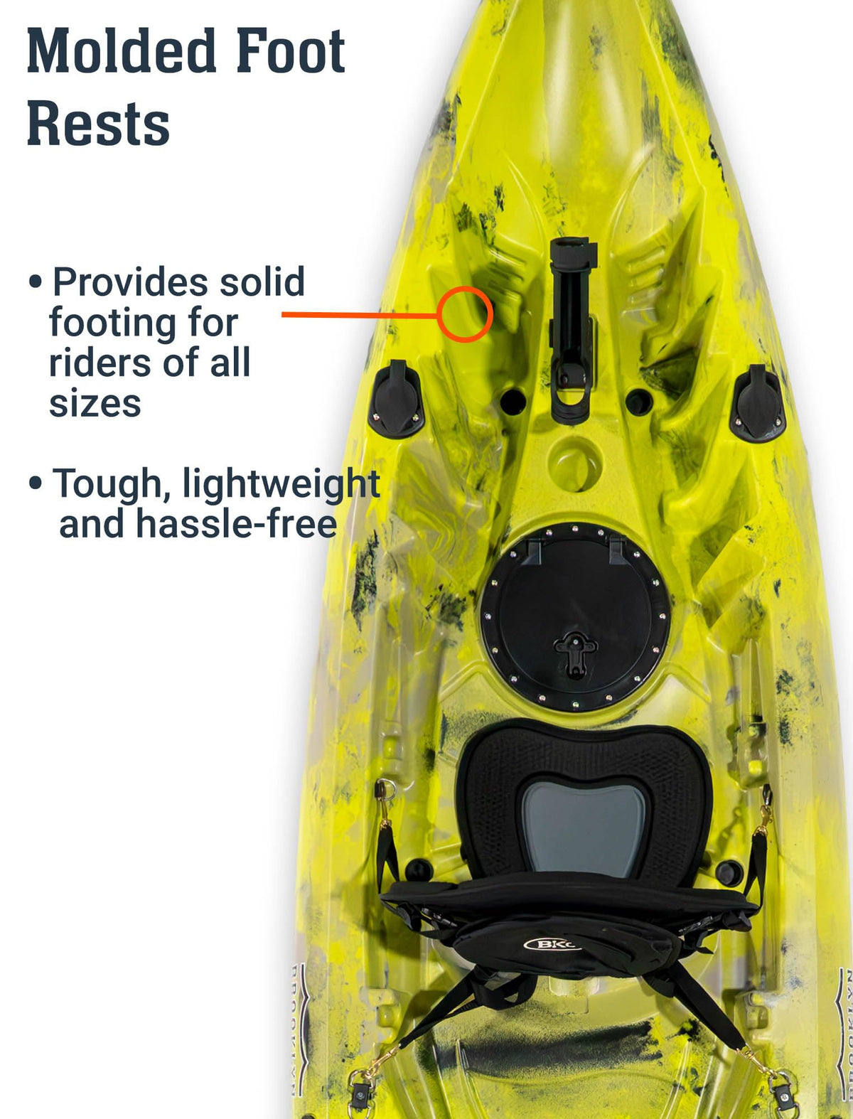 BKC Brooklyn 12.5 Tandem Fishing Kayak, 2 to 3 Person Sit-on-Top